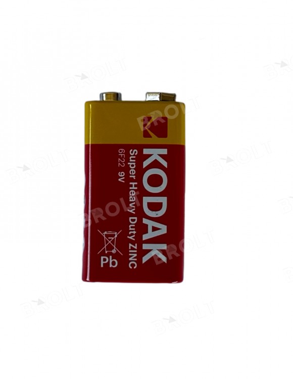 Kodak Батарейка KODAK, 6F22, EXTRA HEAVY DUTY - Купити батарейки у Brolt