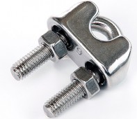 Затискач для троса ф6, нержавіюча сталь А2