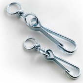 Карабин пружинный с вертлюгом  120мм