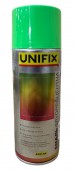Фарба аерозольна акрилова флуоресцентна зелена, універсальна, RAL 6038 400мл, UNIFIX