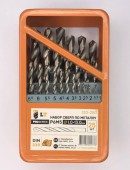Набор сверл 25 шт.,  Р6М5 (1,0 - 13,0), метал. бокс, LevTools (120-250)