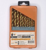 Набор сверл 13 шт.,  Р6М5 (2,0 - 8,0), метал. бокс, LevTools (120-131)