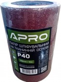 Наждачка на тканевой основе 200ммх10м, Р40, Apro (828183)
