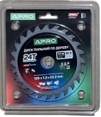 Пила по дереву 125*24*22.2  с поб. напайкой, Apro  PRO (830108)