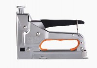 Степлер метал.  хромированный, 4-14мм, пружин. механизм, LevTools (500-001)
