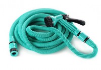 Шланг поливочный удлиняющийся 15м + пистолет-распылитель 7 режимов, СИЛА (551292)