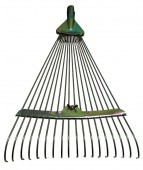 Граблі віялові розсувні жовтий цинк, 18 зубів