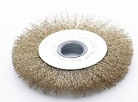 Щетка дисковая из рифленой проволоки D125, посад. отв. 22мм, APRO (830414)