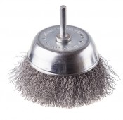 INTERTOOL Щетка торцевая D100 из риф.проволоки со стержнем 1/4