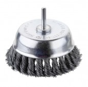 Щетка торцевая D100 из плет.проволоки со стержнем 1/4", INTERTOOL (BT-3100)