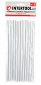 Стержни клеевые 7,2*200мм, "тонкие", прозрачные, уп.-12шт., INTERTOOL (RT-1030)