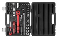 Набір насадок торцевих CrV 1/4" та 1/2" з тріскачками 72з., 72шт в кейсі, ПРОФІ, INTERTOOL (ET-6072)