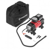 Компрессор автомобильный однопоршневой 20 л/мин., 7Атм., с фонарем, от прикуривателя, INTERTOOL (AC-0001)