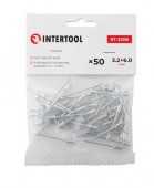 Заклепки алюмінієві 3,2 мм х 6,00 мм - 50шт. INTERTOOL (RT-3206)