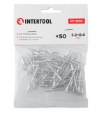 Заклепки алюмінієві 3,2 мм х 8,00 мм - 50шт. INTERTOOL (RT-3208)