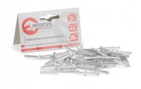 Заклепки алюмінієві 4,0 мм х 20,00 мм - 50шт. INTERTOOL (RT-4020)