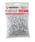 Заклепки алюмінієві 4,8 мм х 12,00 мм - 50шт. INTERTOOL (RT-4812)