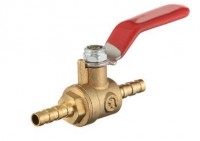 Кран кульовий повітряний, штуцер - штуцер 6мм, латунь, INTERTOOL (PT-1893)