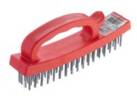 Щітка ручна для зачистки іржі, 165мм, пласт. корпус, INTERTOOL (BT-0010)