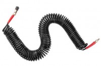 Шланг спиральный 5,5х8мм, длина 20м полиуретановый с поворотным шарниром, латунным быстроразъемным соединением, INTERTOOL (PT-17