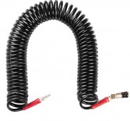 Шланг спиральный 8х12мм, длина  15м с поворотным шарниром, латунным быстроразъемным соединением, INTERTOOL (PT-1797)