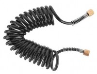 Шланг спиральный 4х6мм, длина 3 м, полиуретановый для аэрографа, 1/8"-1/8", с переходником на внутреннюю резьбу 1/4&qu