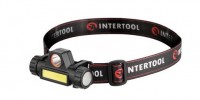Ліхтар налобний XPE COBх2Вт, магніт, АКБ (Li-ion 800mAh), INTERTOOL (LB-0309)