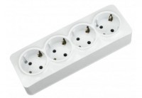 Розетка накладная 4-ая, с заземлением, Lumico Noemi ( L-5115)