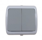 Выключатель наружный 2кл, защита от влаги,  Lumico-Viola (L-3502)