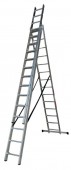 Лестница универсальная 3x14, 3 секции профиль 90мм, стабилизатор 122см, VMF EURO
