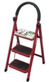Лестница 3 ступени, стальная односторонняя, прорезиненне ступени, макс. 125кг, Drogo