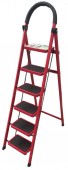 Лестница 6 ступеней, стальная односторонняя, прорезиненне ступени, макс. 125кг, Drogo