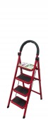 Лестница 4 ступени, стальная односторонняя, прорезиненне ступени, макс. 125кг, Drogo