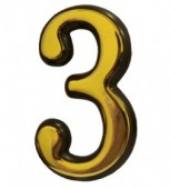 Номер пластиковий №3, 50*30мм (малий), FZB (01-22-004)