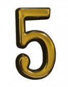 Номерок пластиковый №5, 50*30мм (малый), FZB (01-22-006)