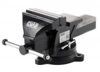 Тиски слюсарні поворотні 125 мм, СИЛА (340101)