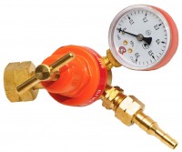 Редуктор пропановый с манометром (0,6 МПа) Точ.Прибор (латунь), малый, JS (P-1476)