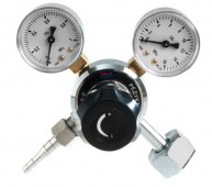 Вуглекислотний редуктор з манометром, УР-6 (16 МПа), хромований, корпус латунь, великий, JS (P-630)