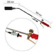 Пальник пропан 70см (діаметр 5 mm) з клапаном та п'єзопідпалом біля ручки, латунь, JS (P-2068)