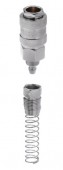 Соединение быстросъемное с пружиной ф5,5х8мм, для спиральных и прямых шлангов, INTERTOOL (PT-1830)