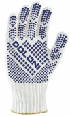 Рукавичка трикотажна з ПВХ "Котон-лайт", біла, DOLONI (4417)