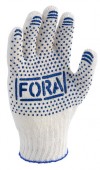 Рукавичка трикотажна із ПВХ малюнком "ФОРА", біла, кл. 10, DOLONI (15000)