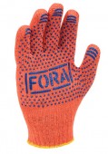 Рукавичка трикотажна із ПВХ малюнком "ФОРА", помаранчева, кл. 7, DOLONI (15300)