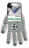 Перчатка трикотажная с ПВХ "Котон-лайт", белая, кл. 7, DOLONI (547)