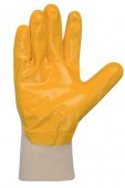 Перчатка трикотажная нитрил. покрытие "D-OIL", неполный облив, желтые, размер 10", DOLONI (4523)