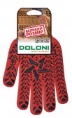 Рукавичка трикотажна з ПВХ малюнком "ЗІРКА", червона, рамер 11", кл. 7, DOLONI (4040)
