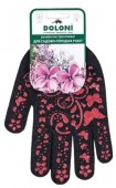 Перчатка трикотажная с ПВХ рисунком "БАБОЧКИ", черная, кл. 10, DOLONI (4269)