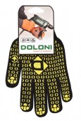 Перчатка трикотажная с ПВХ рисунком "УНИВЕРСАЛ", серая, кл. 10, DOLONI (667)