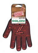 Перчатка трикотажная с ПВХ рисунком "СТАНДАРТ 77", черная, размер 12", кл. 7, DOLONI (10319)