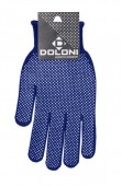 Рукавичка стрейчева, мікроточка, синя, розмір 10", кл. 13, DOLONI (4412)
